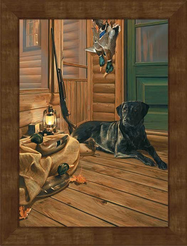 Scot Storm Bountiful Day Black Lab Framed
