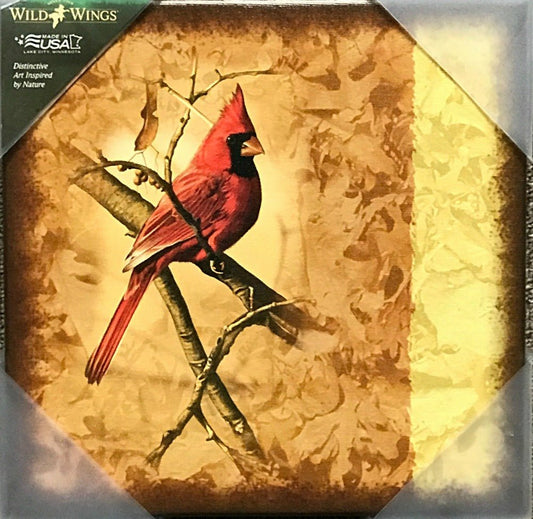 Scot Storm Crimson Cardinal Wrapped Canvas