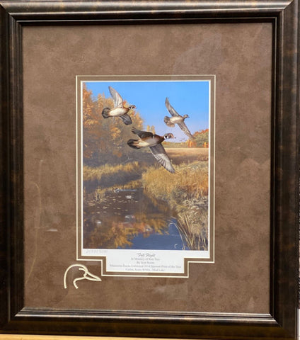 Scot Storm Fall Flight Duck Hunting Art Print-Framed