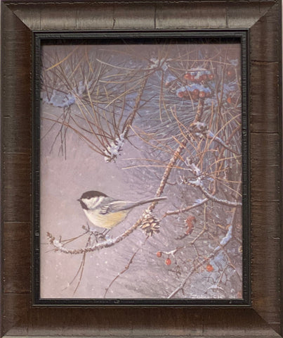 Scott Zoellick Chick A Dee Dee Art Print Framed 15 x 18