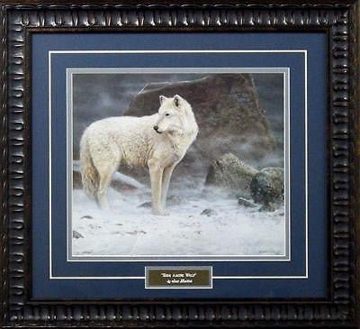 Scott Zoellick "High Artic Retreat" Wolf Print-Framed 18" x 16.5"