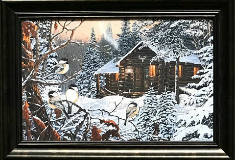 Terry Doughty Enchanted Woods Chickadee Art Print