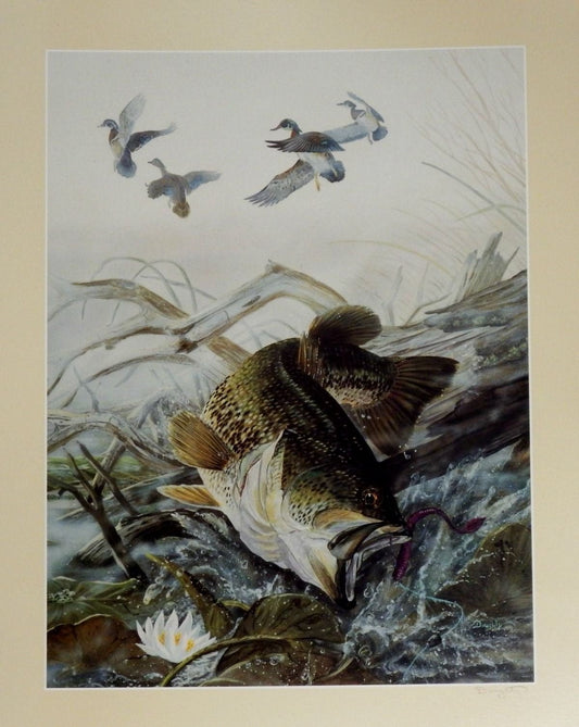 Terry Doughty Largemouth Bass Poster-Signed