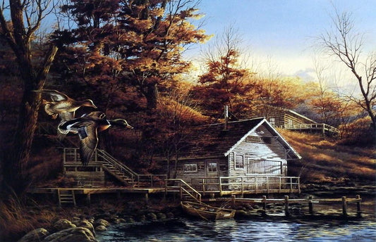 Terry Redlin Autumn Shoreline - 24" x 15.5" Signed/Numbered