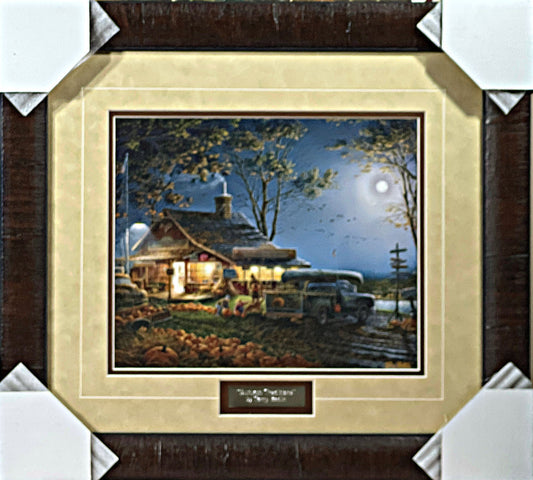 Terry Redlin Autumn Traditions Fall Pumpkin Art Print-Framed 20.25 x 18.5