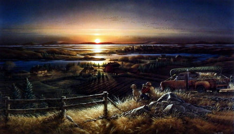 Terry Redlin Best Friends - 18" x 10.5" Open Edition Encore