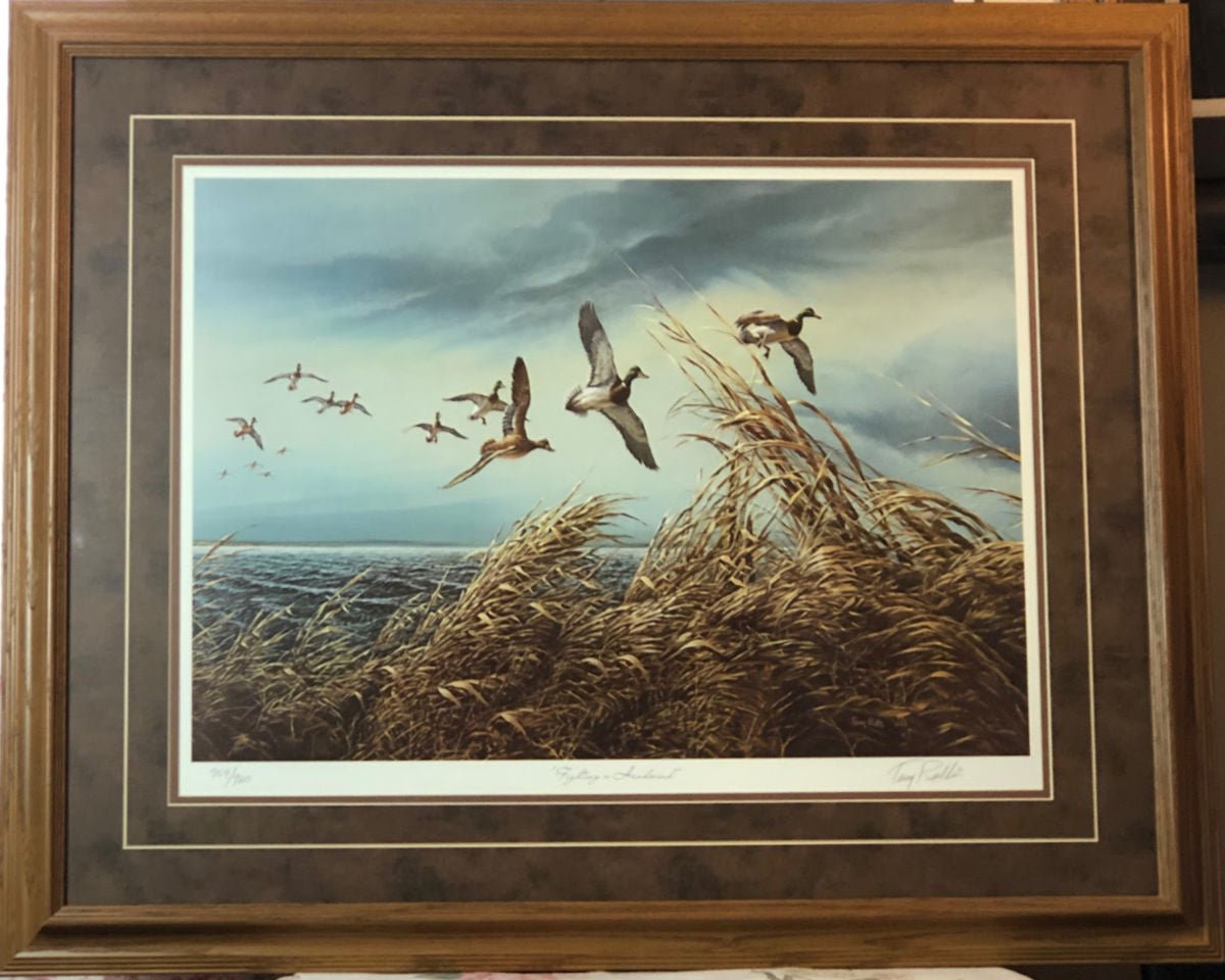Terry Redlin Fighting Headwinds Mallards Framed Art Print 32.5 x 27
