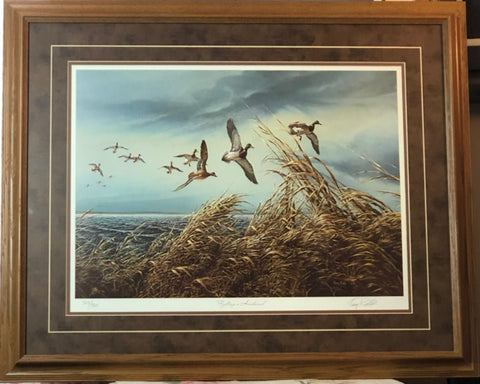 Terry Redlin Fighting Headwinds Mallards Framed Art Print 32.5 x 27