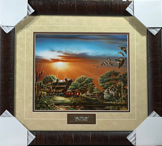 Terry Redlin Lazy Afternoon Goose Cabin Art Print-Framed 20.25 x 18.5