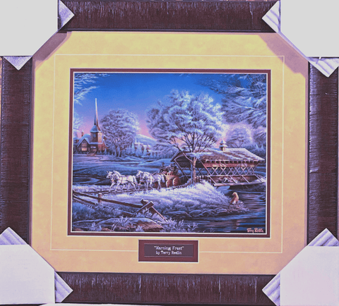Terry Redlin Morning Frost Horse Winter Art Print-Framed 20.25 x 18.5
