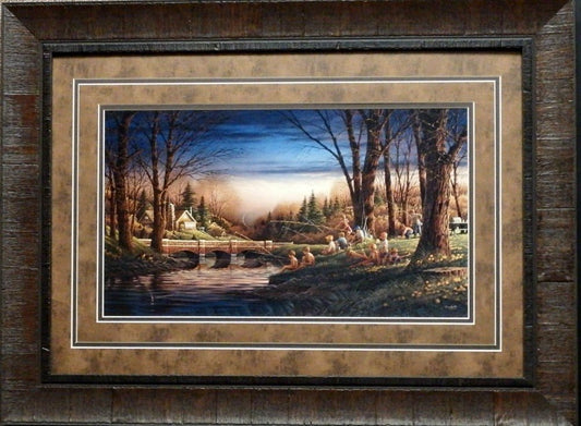 Terry Redlin Spring Fishing Children Print-Framed