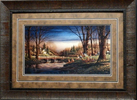 Terry Redlin Spring Fishing Children Print-Framed