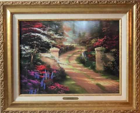 Thomas Kinkade Spring Gate Garden Art Framed