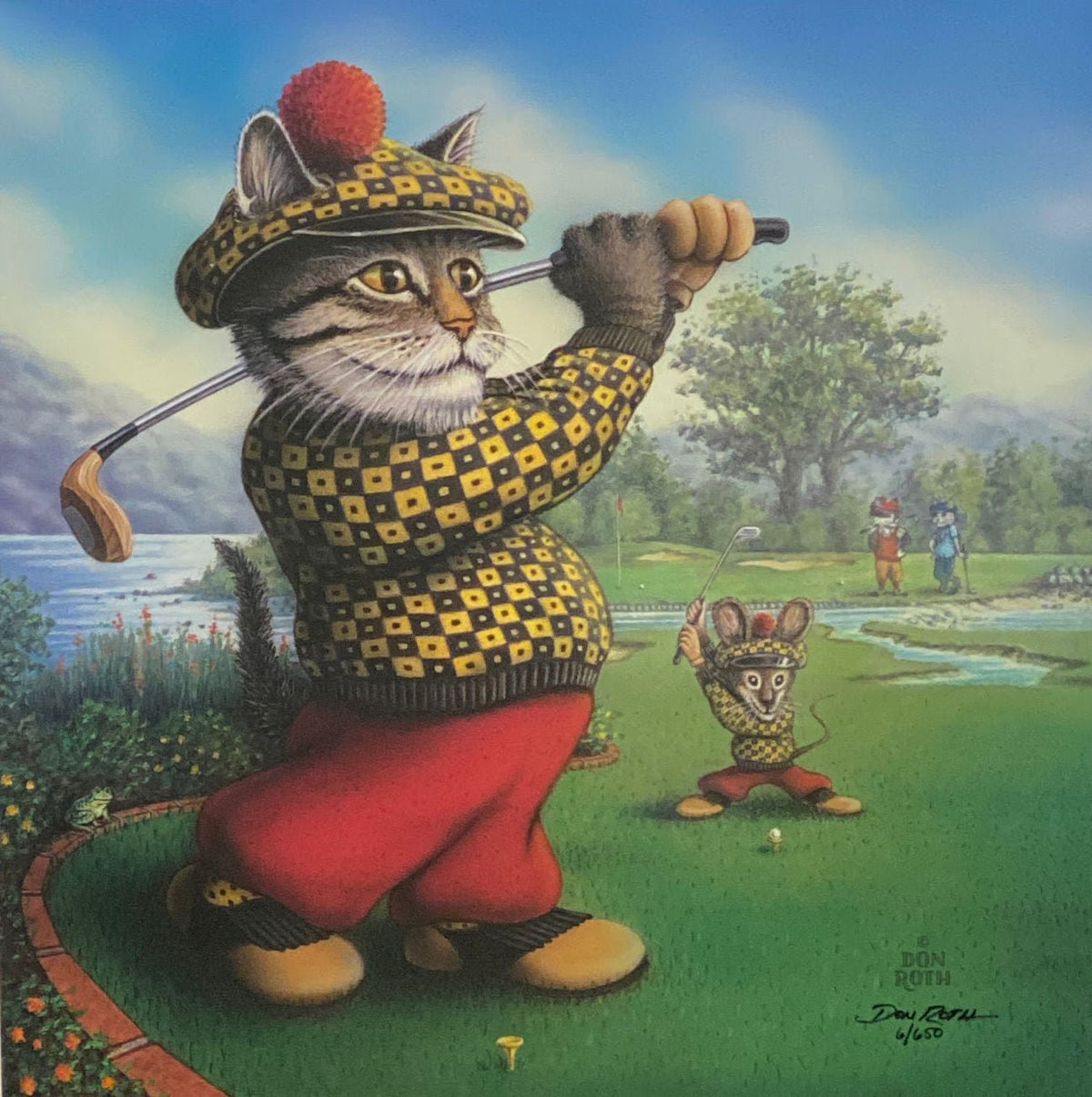 Tiger's Wood Shot by Don Roth  The Kool-Kat Kollection  With cert #6/650 Image 11x11