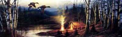Twilight Glow By Terry Redlin Camping Mallard Print Image Size 27" X 8.5"